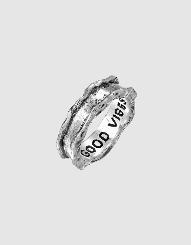 Haze & Glory - ICONIC EXCLUSIVE - Good Vibes Only Ring in Oxidised 925 Silver