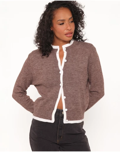 Petal & Pup - Greta Knit Cardigan - Brown