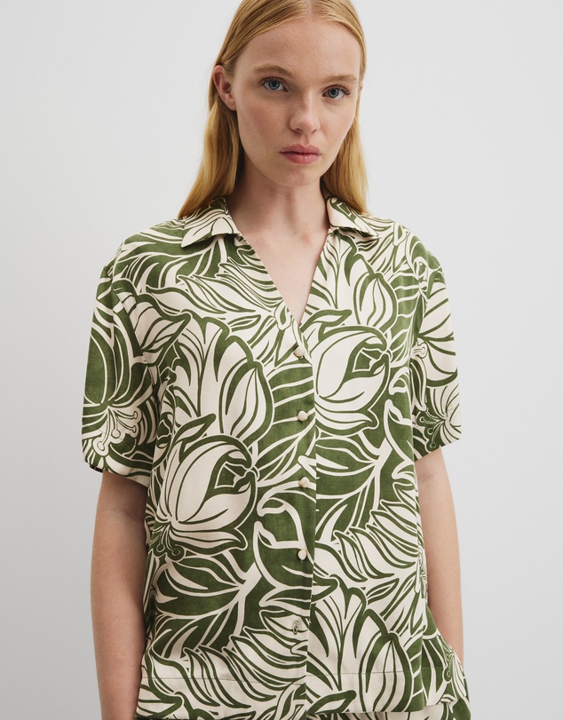 Country Road - Print Short Sleeve Cupro Shirt