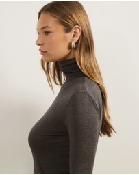Atmos&Here - Wool Blend Roll Neck Long Sleeve Top
