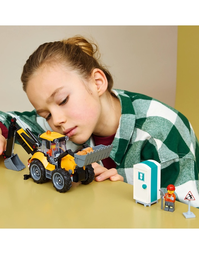 LEGO - 60480 Yellow Backhoe Loader