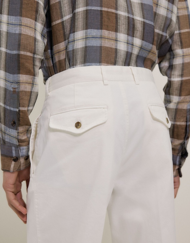 Trenery - Cotton Twill Tailored Pant in White