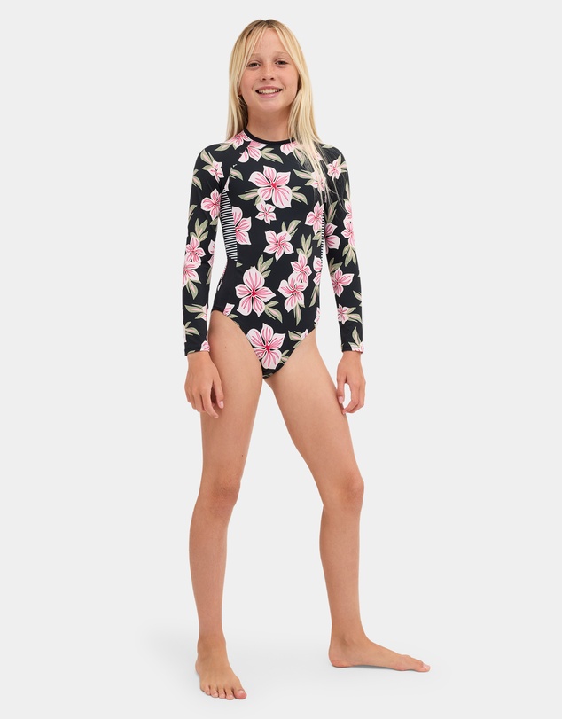 Roxy - Girls 8 to 16 Of The Pacific Long Sleeve One Piece Swimsuit