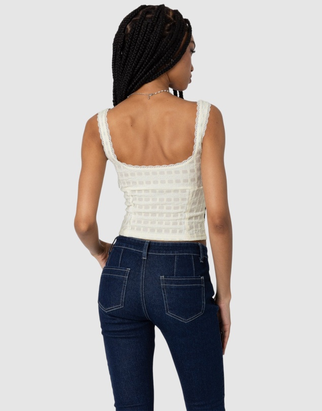EDIKTED - Textured Bustier Top