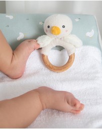 Living Textiles - Teething Ring & Dummy Chain Gift Set - Goosey Goosey
