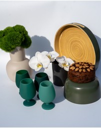 porter green - stemm | silicone unbreakable wine glasses