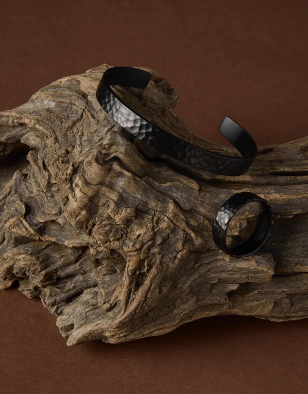 Najo - Midnight Men's Black PVD Steel Ring