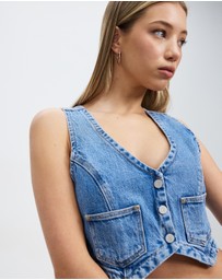 Abrand - Denim Vest - ICONIC EXCLUSIVE