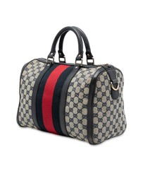 Pre-Loved by Azura Reborn - Pre-Loved Medium GG Canvas Web Joy Boston Bag