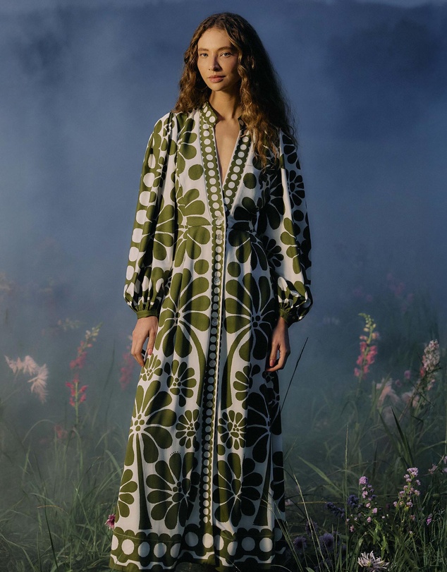 Farm Rio - Palermo Green Maxi Dress