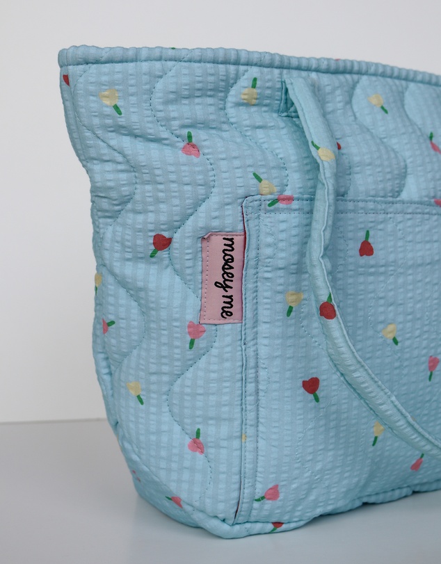 Mosey Me - Forget Me Not Quilted Bag in Sky