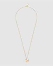 Wanderlust + Co - Strawberry Shortcake Gold Locket Necklace