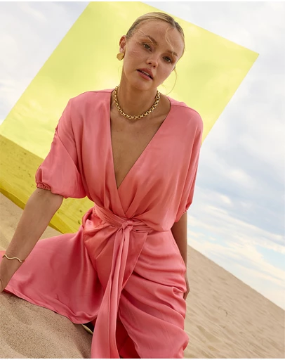 Pasduchas - Quinn Wrap Midi Dress