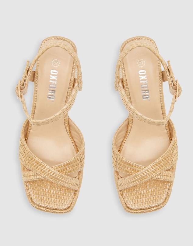 Oxford - Elly Raffia Weave Platform
