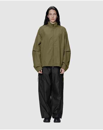 RAINS - Women's Light Woven Track Top Moss