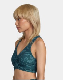 RVCA - Gathered Front Mid Support Sports Bra