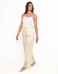 Petal & Pup - Viola Drawstring Wide Leg Pant - Yellow