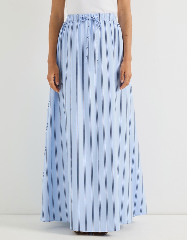 Atmos&Here - Carrie Cotton Pinstripe Maxi Skirt