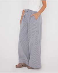 ALEXANDRA - Teri Pants Navy Stripe