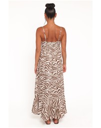 Petal & Pup - Kelsie Midi Dress - Brown Zebra