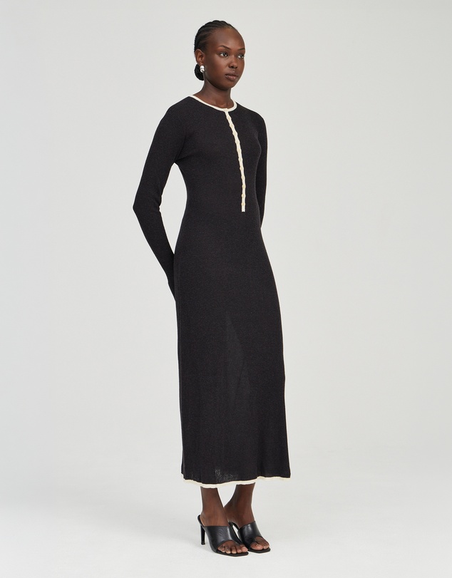 Third Form - Bound Knit Ls Dress