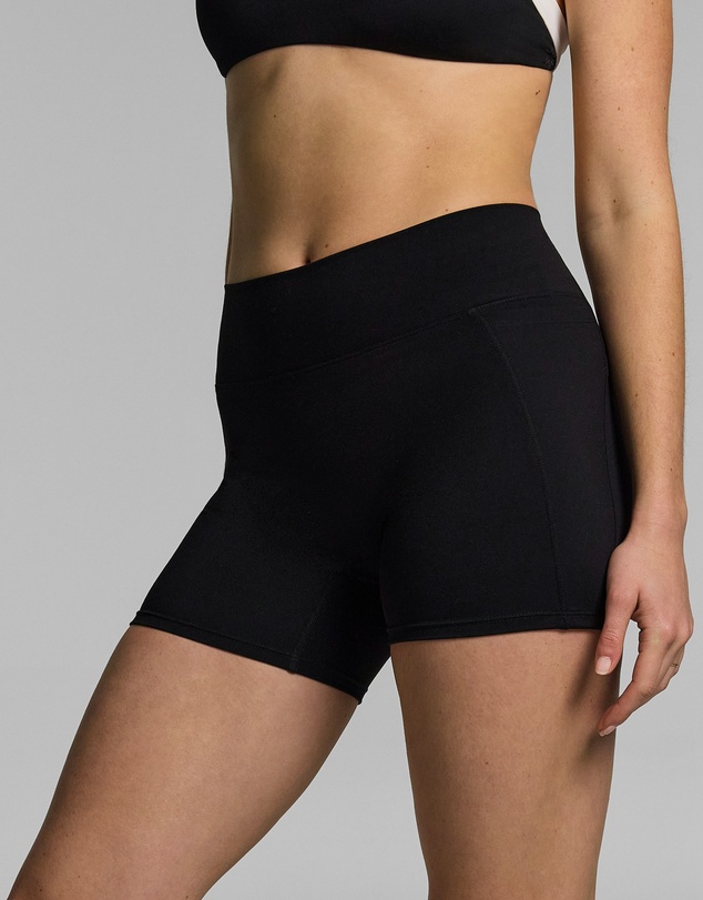 Rockwear - No Front Seam Pocket Mid Thigh Bike Shorts