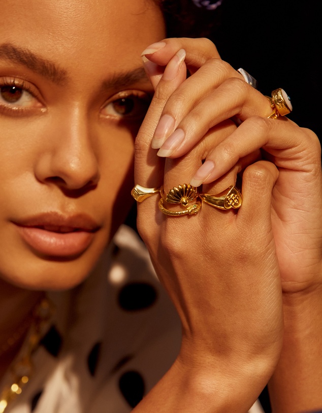Ottoman Hands - Chantal Gold Stacking Ring