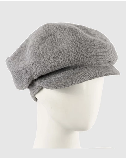 Max Alexander - European Made Grey Wool Beret Cap
