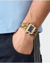 adidas Originals - Digital Two Gold-Tone Animal Print Bracelet Watch