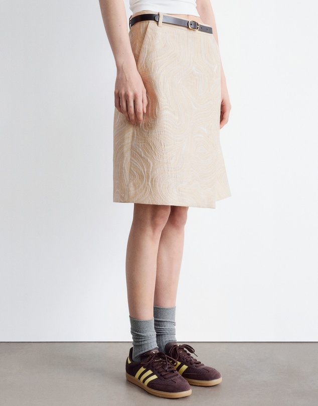 & Other Stories - A-line Jacquard Midi Skirt
