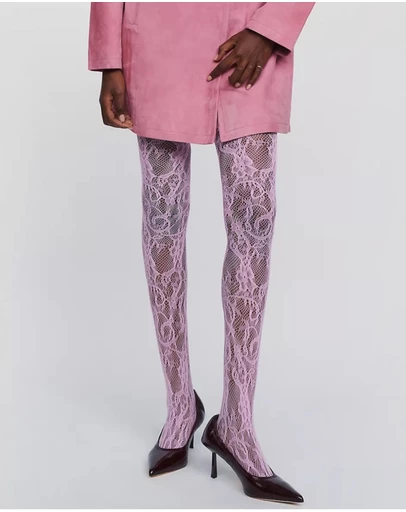 High Heel Jungle - Rosa Lace Tights