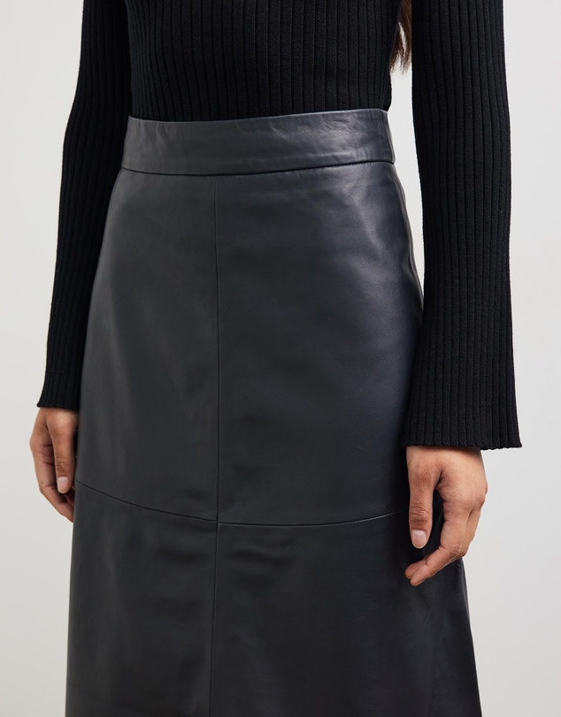 Sofia Irina - Leather Midi Skirt
