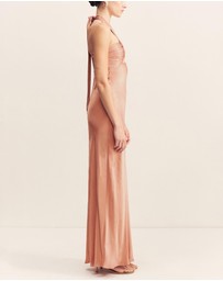 Shona Joy - La Lune Ruched Halter Maxi Dress
