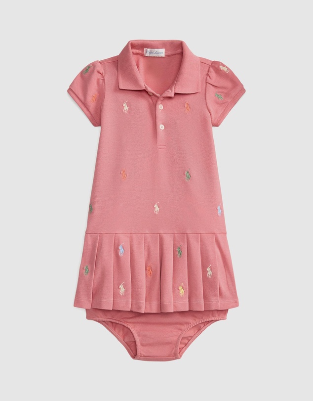 Polo Ralph Lauren - Polo Pony Stretch Mesh Polo Dress - ICONIC EXCLUSIVE - Babies