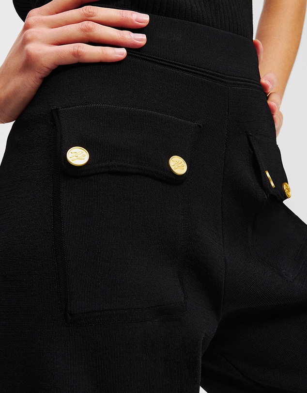 Karl Lagerfeld - Button-Detail Knit Pants
