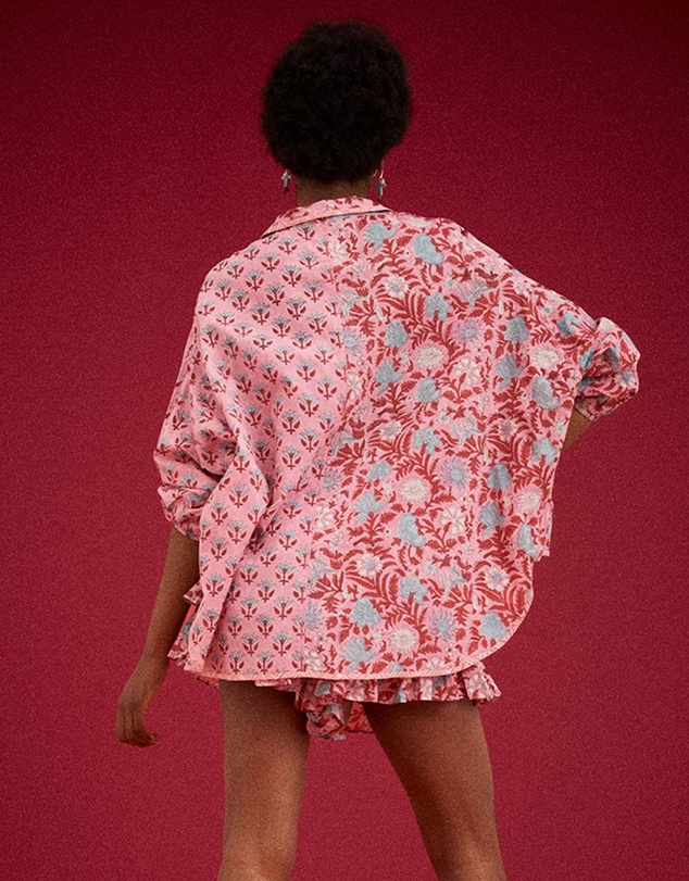 KINGA CSILLA - Kamala Block Print Chalm Shirt