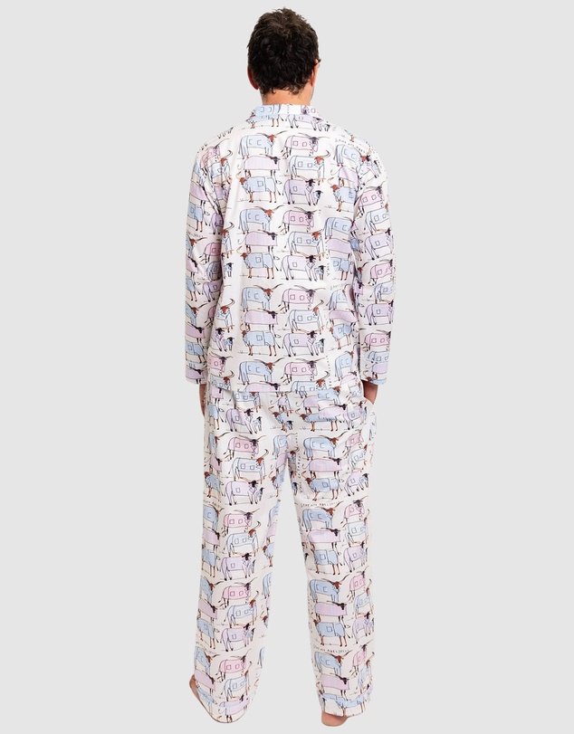 Sant And Abel - Men's Drawbertson Longhorns Long PJ Set