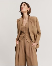 Country Road - Textured Double-breasted Blazer