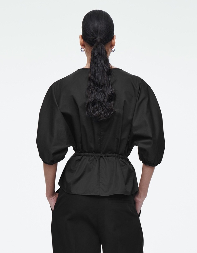 COS - Belted Puff-Sleeve Blouse