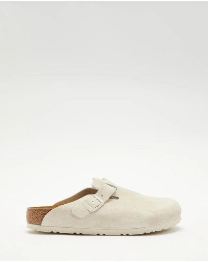 Birkenstock - Boston Soft Footbed Regular Suede Leather Clogs - Unisex