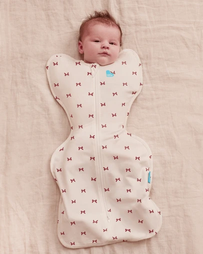 Love to Dream - Swaddle Up™ Original 1.0 TOG Stretch Cotton Bows Cream