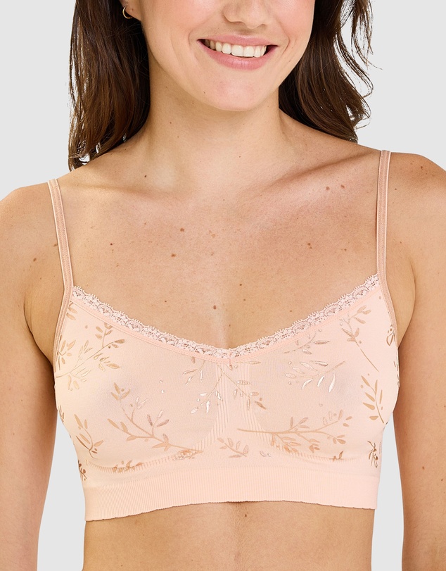 Billet Doux - Zen Anniversaire Crop Top Style Wirefree Bralette - 2 Pack
