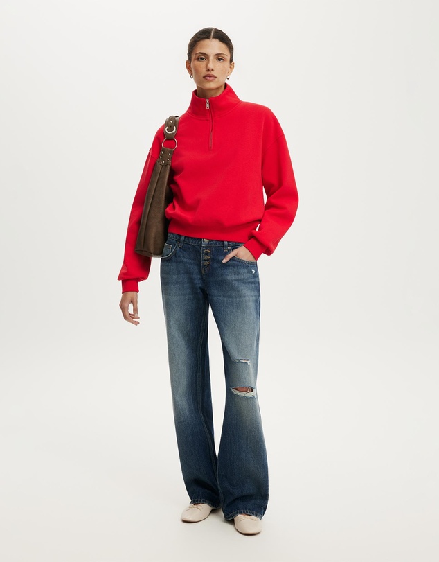 Cotton On - Quarter Zip Sweatshirt