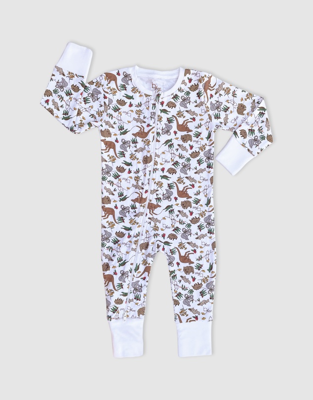 B Free Intimate Apparel - 100% Organic 2-Way Zip Sleepsuit - Baby & Toddler