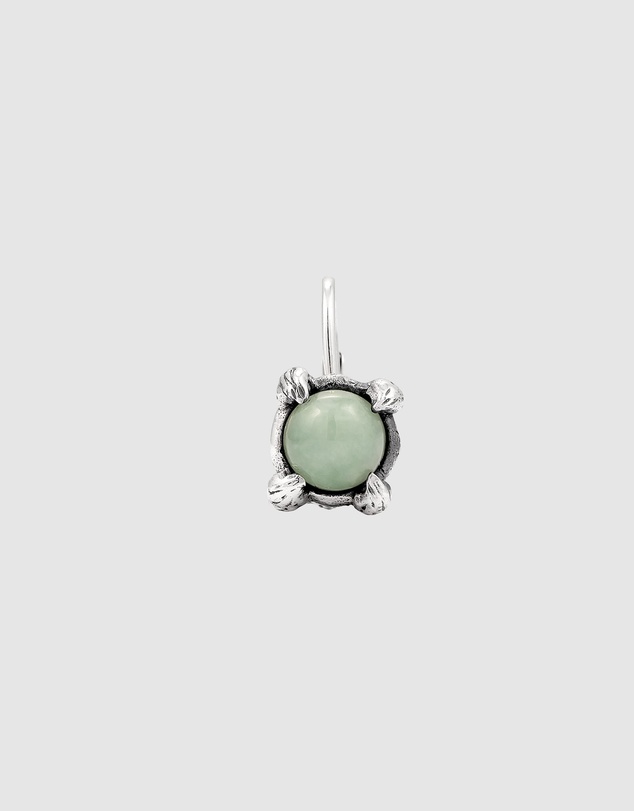 Haze & Glory - ICONIC EXCLUSIVE - Jade Single Lever-Back Earring in Oxidised 925 Silver