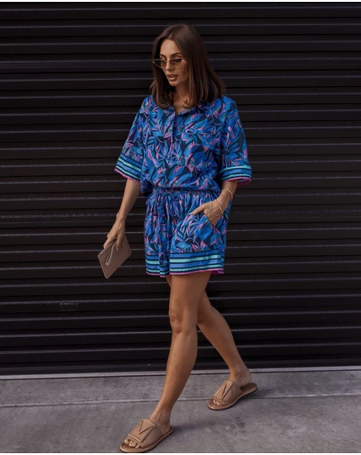 ALEXANDRA - Trene Shorts Navy Floral Print