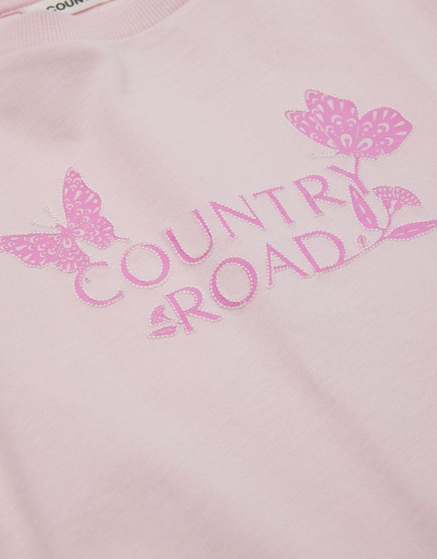 Country Road - Short Sleeve Butterfly T-shirt