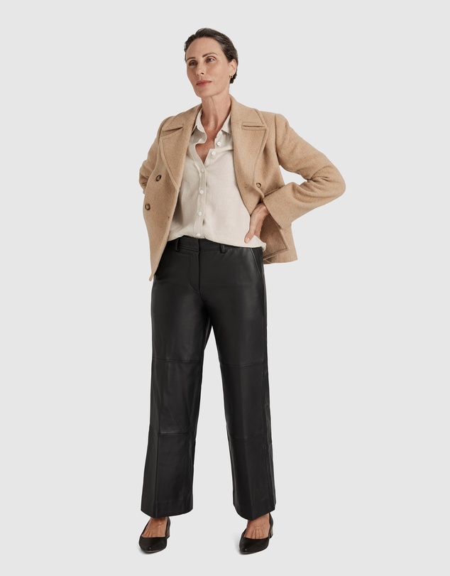 Trenery - Leather Wide Leg Pant