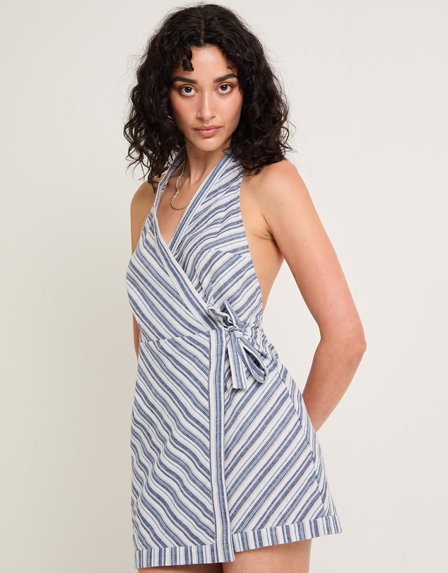 Subtitled - Otis Halter Wrap Dress