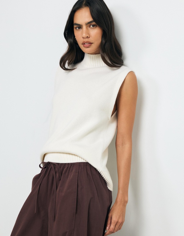 AERE - Pili Wool Cotton Knit Vest